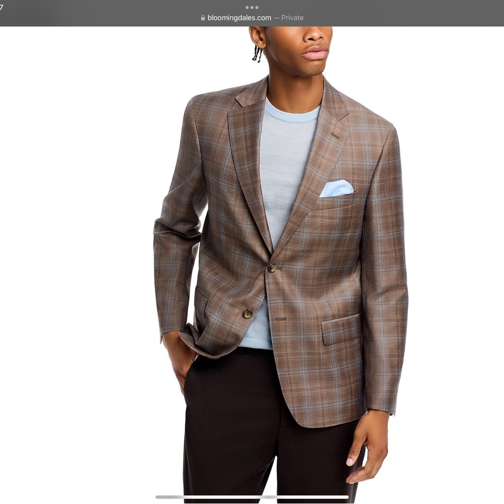 Bloomingdale’s Men’s Store plaid sports coat NWT